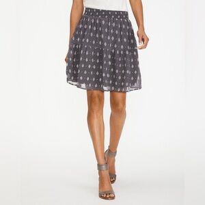 Garnett Hill Easy Crinkled Silk Skirt Portabella S
